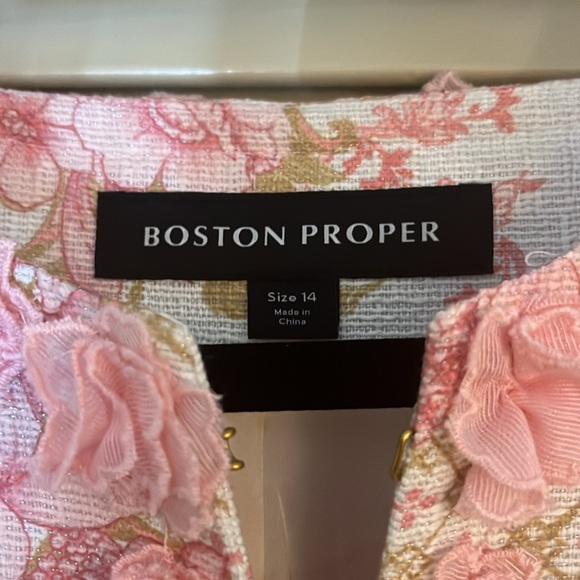 Boston Proper sized 14 flowered Jacket - Picture 2 of 5